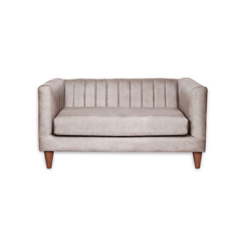 LATAM HOME - Sofá Sorrento 2 Cuerpos Cuero Kentucky Gris