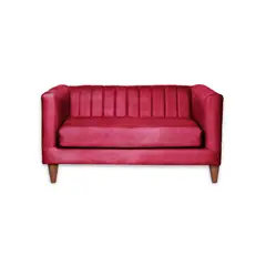 LATAM HOME - Sofá Sorrento 2 Cuerpos Cuero Kentucky Rojo