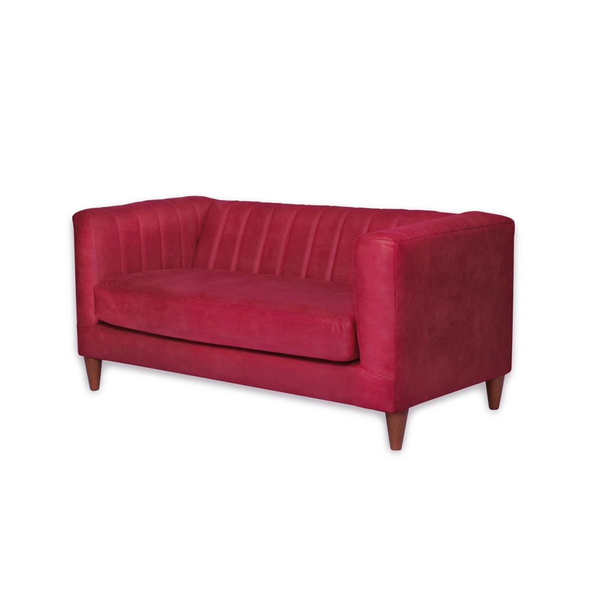 LATAM HOME - Sofá Sorrento 2 Cuerpos Cuero Kentucky Rojo