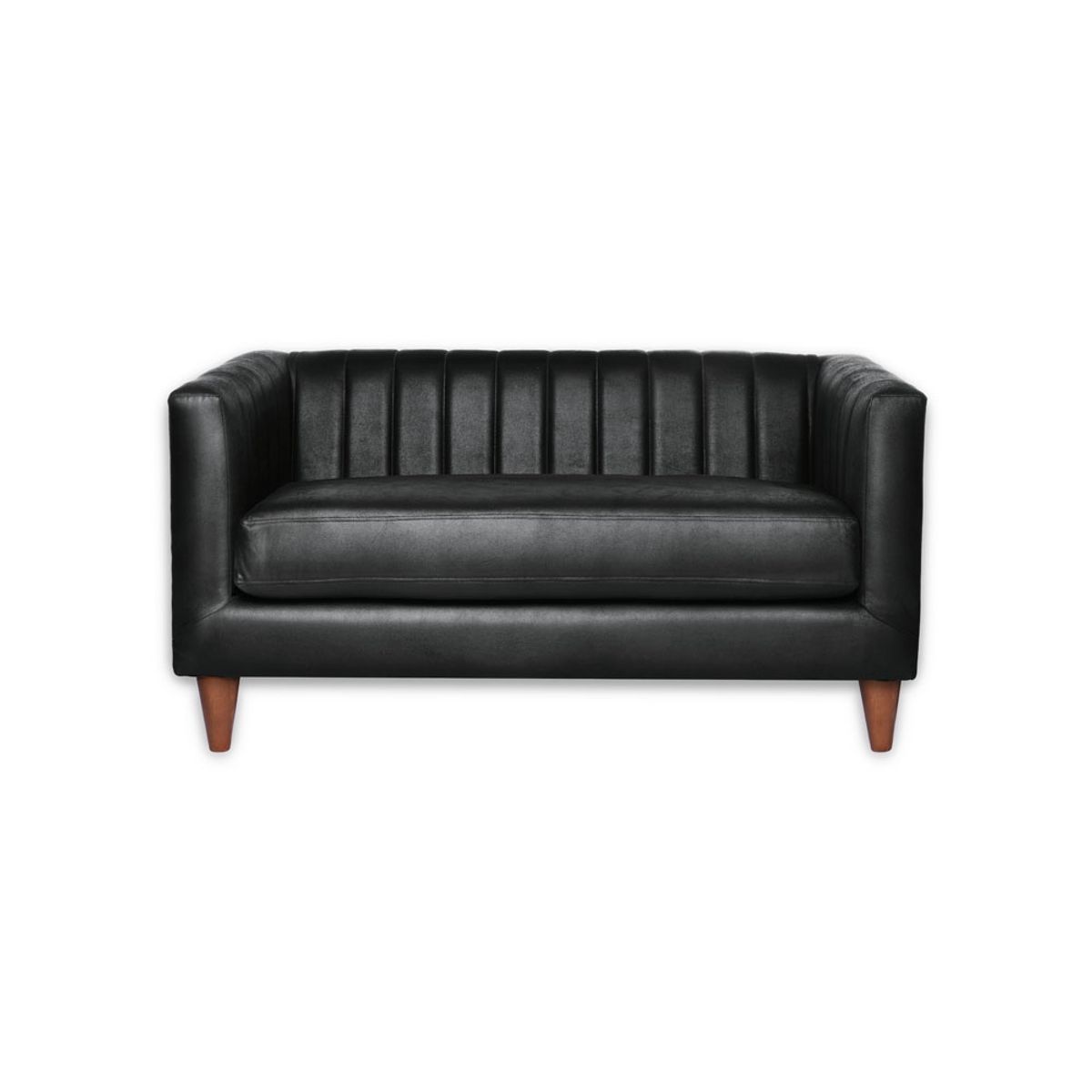 LATAM HOME - Sofá Sorrento 2 Cuerpos Cuero Kentucky Negro