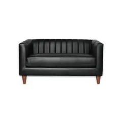 LATAM HOME - Sofá Sorrento 2 Cuerpos Cuero Kentucky Negro