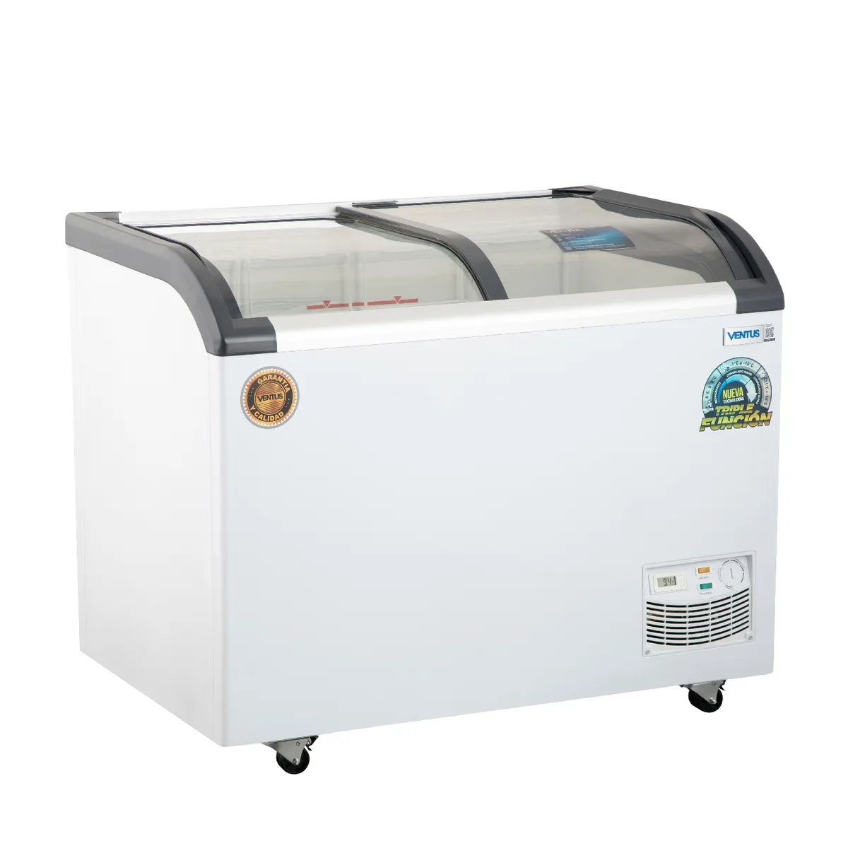 VENTUS - Ventus Conservadora CTV-320Q Tapa Vidrio Semi-Curvo 320 Lts