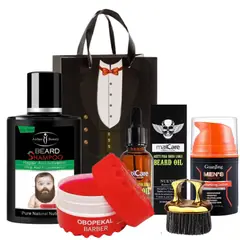OBOPEKAL - Kit Barba Shampoo Aceite Cera Cepillo