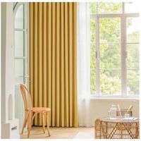 Set de Cortinas Blackout 2 Paños Color Mostaza