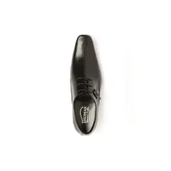 MATTEO - Zapato negro cuero con hebilla
