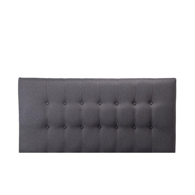 GENERICO - Respaldo Cama King Lino Gris Oscuro Sevilla