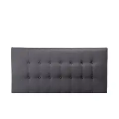 GENERICO - Respaldo Cama King Lino Gris Oscuro Sevilla
