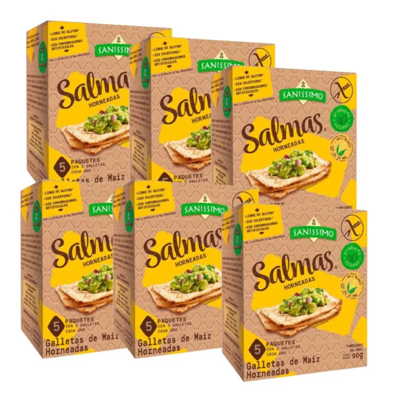 SANISSIMO - PACK X 6 SALMAS 90g SIN GLUTEN