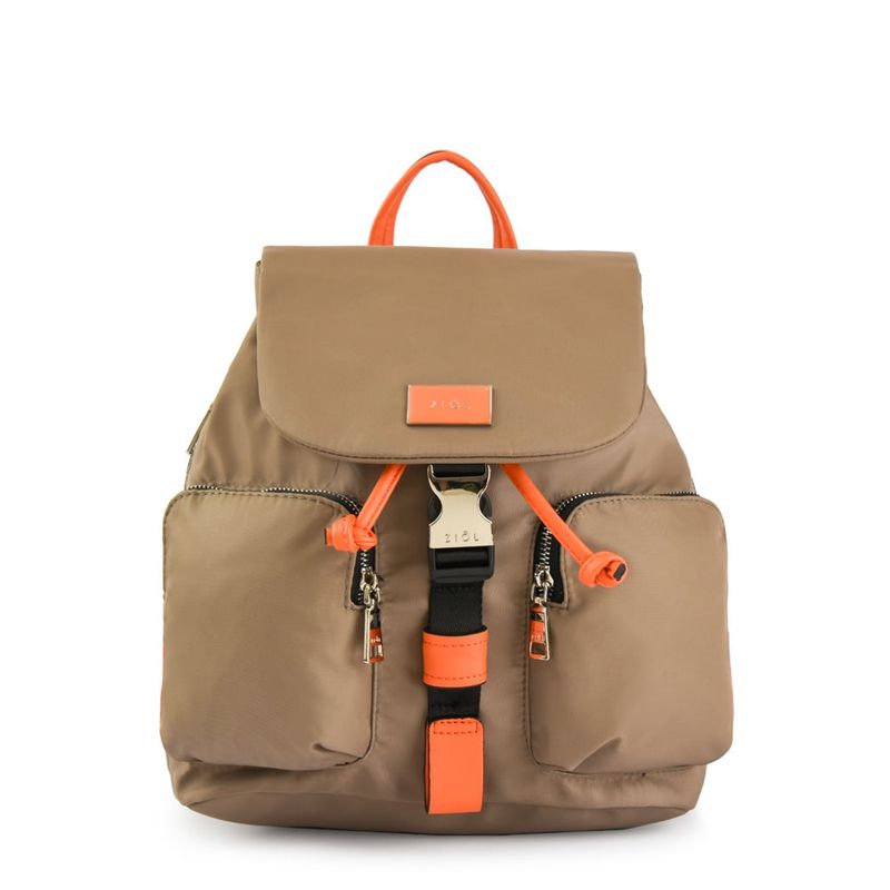 ZIOL - Mochila con tapa mediana corvette taupe