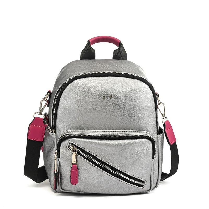 ZIOL - Mochila pequeña lychee plateado oscuro