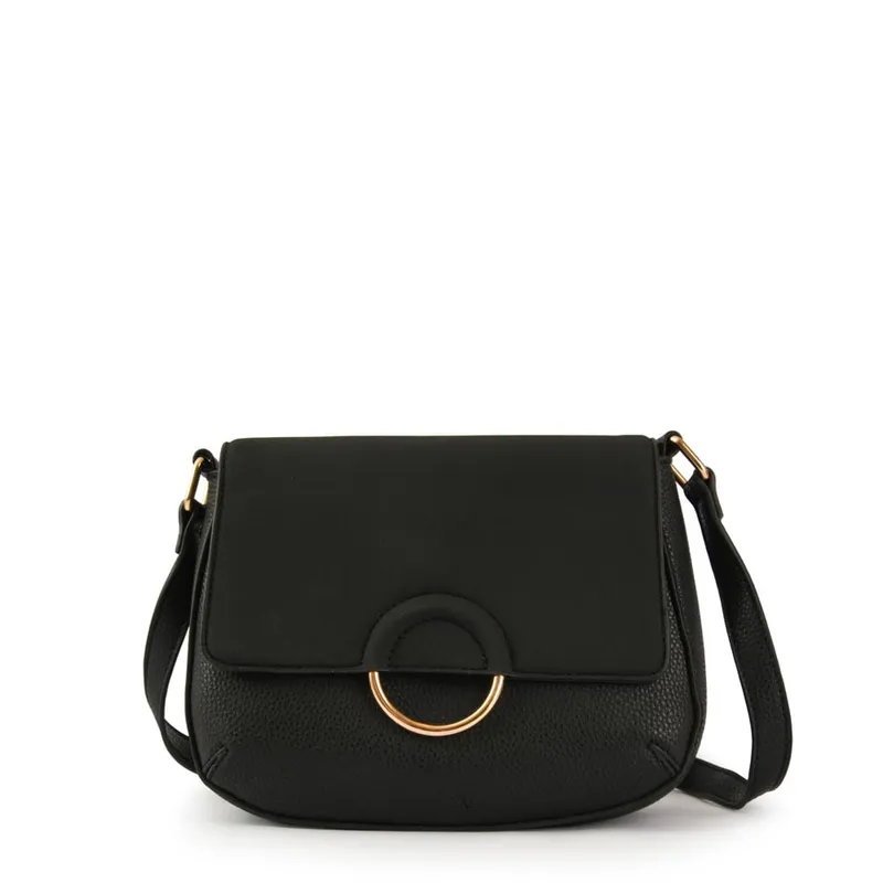 ZIOL - Cartera bandolera con tapa pequeña sophie negro