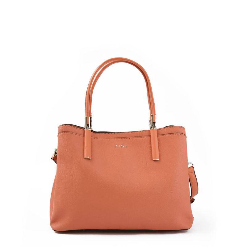 ZIOL - Cartera dos asas tres divisiones mediana piarot coral