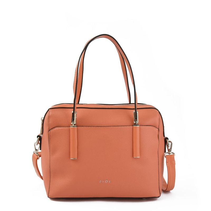 ZIOL - Cartera dos asas baul mediana piarot coral