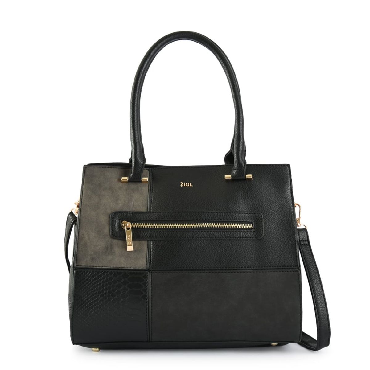 ZIOL - Cartera tote tres divisiones mediana croix negro