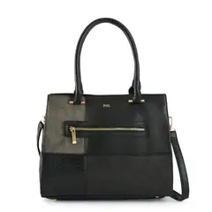 ZIOL - Cartera dos asas tres divisiones mediana croix negro