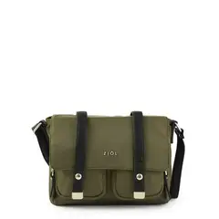 ZIOL - Cartera bandolera con tapa mediana erzurum verde oliva