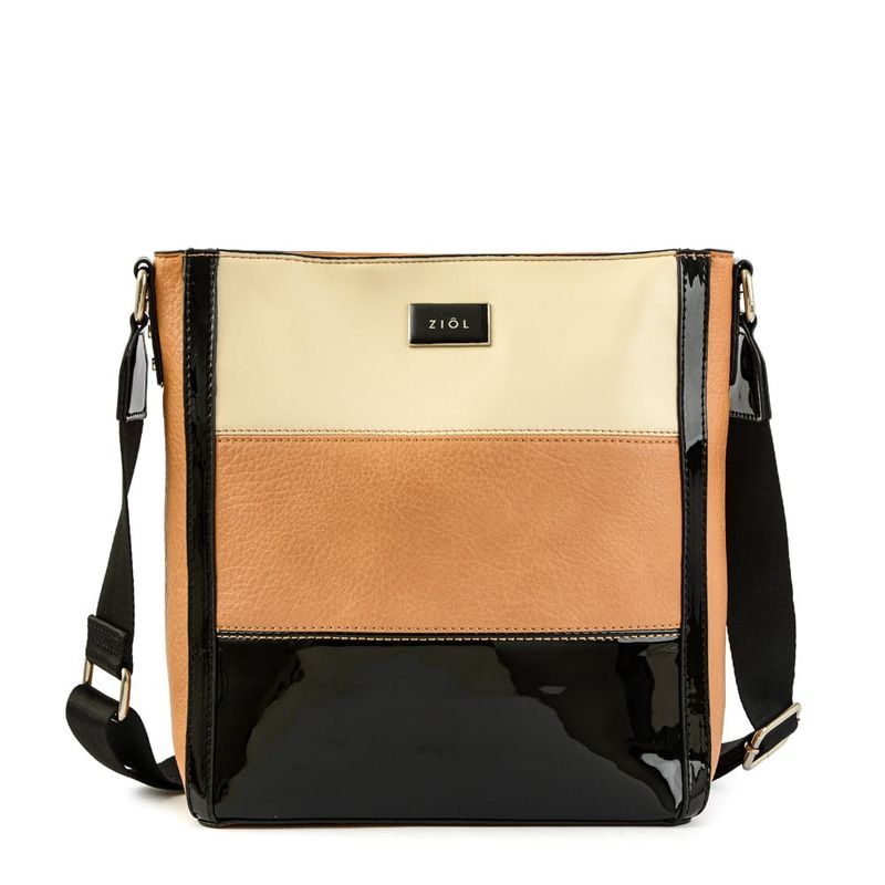 ZIOL - Cartera bandolera mediana clara camel