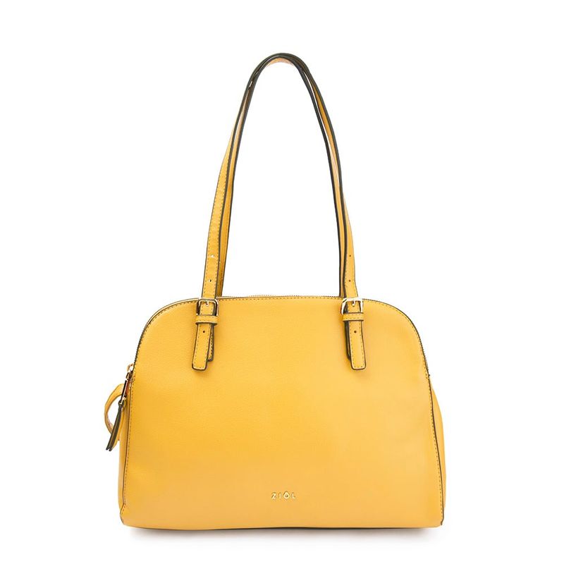 ZIOL - Cartera dos asas tres divisiones grande paimin amarillo