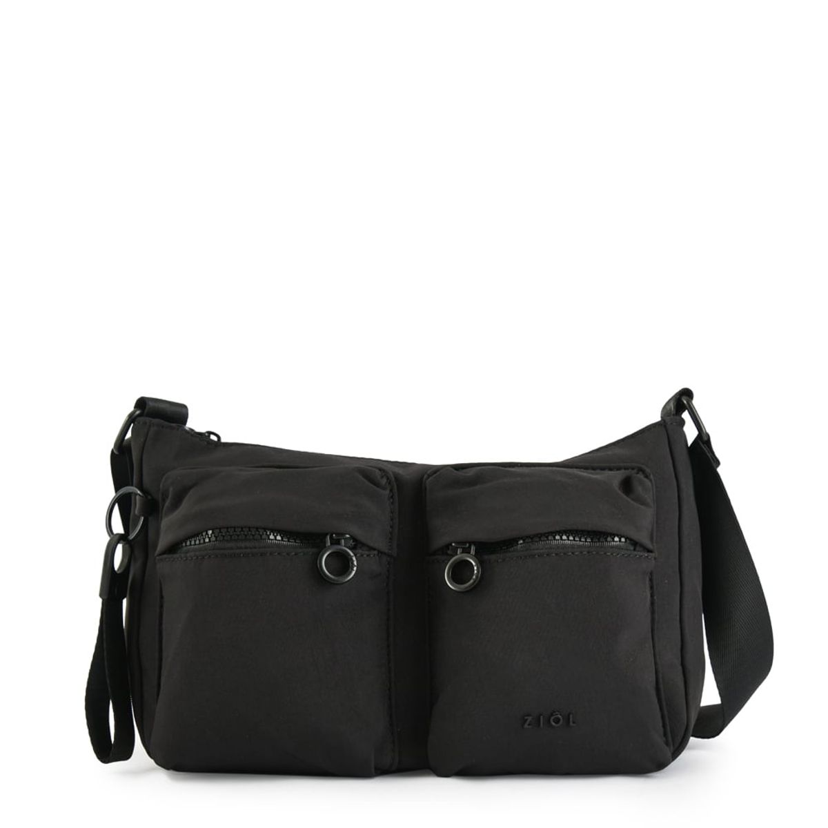 ZIOL - Cartera bandolera mediana veby negro