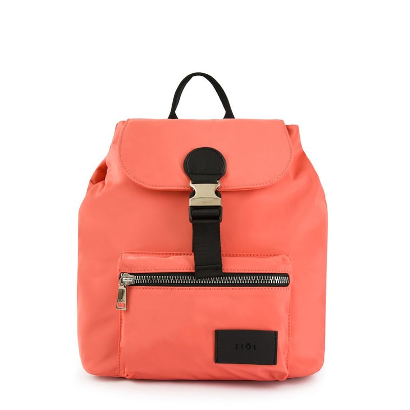 ZIOL - Mochila con tapa mediana amara coral