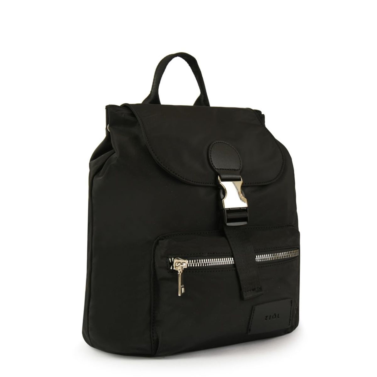 ZIOL - Mochila con tapa amara mediana negro