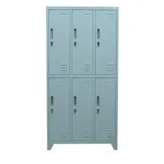 GENERICO - LOCKER 3 CUERPOS 6 CASILLEROS 166 cmts TECNOPLUS