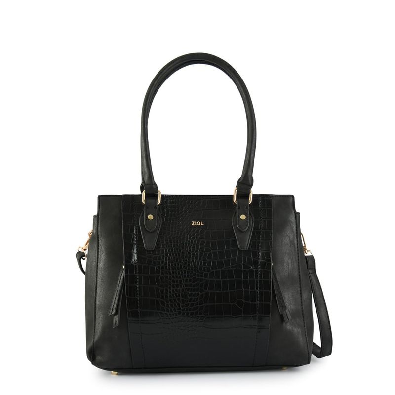 ZIOL - Cartera dos asas tres divisiones mediana tiana negro