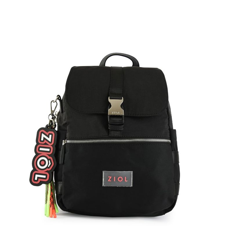 ZIOL - Mochila con tapa mediana tavira negro