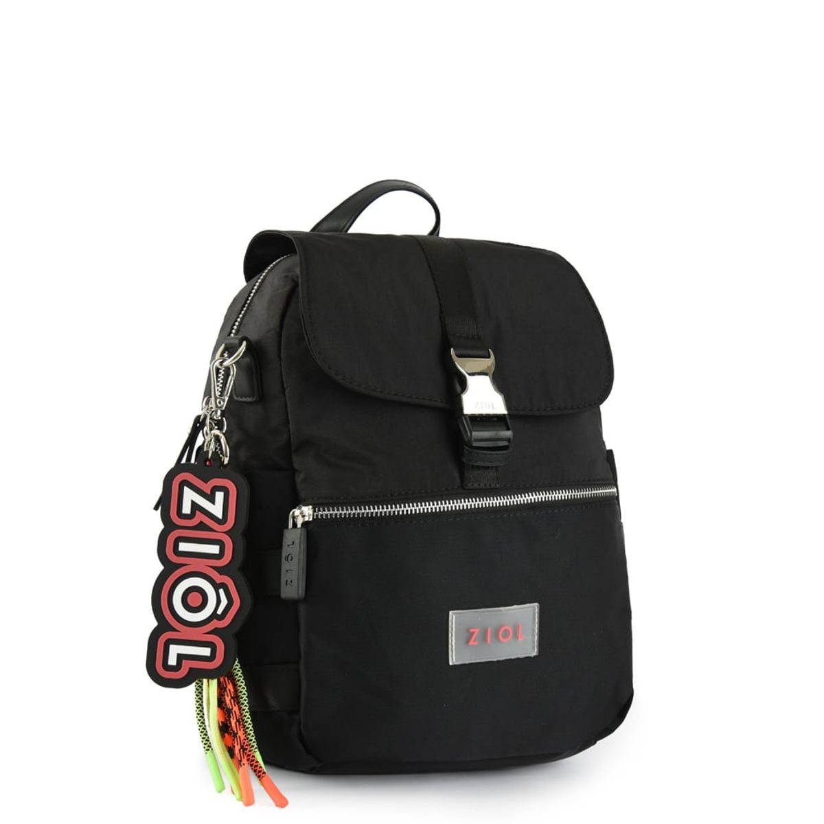 ZIOL - Mochila con tapa tavira negro