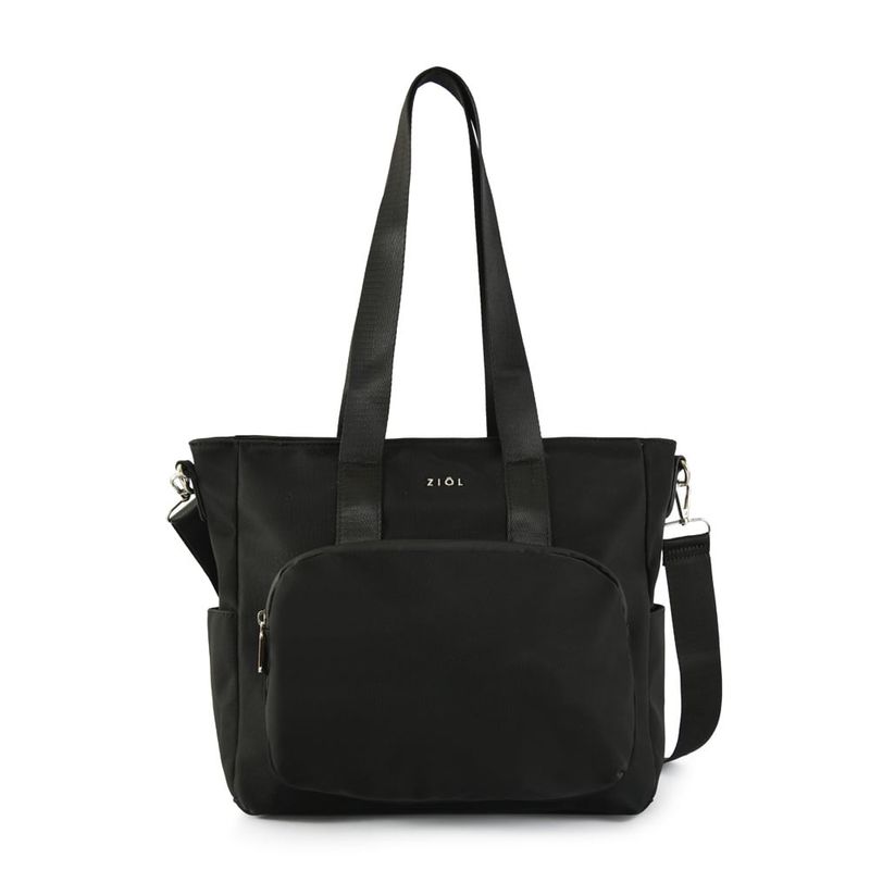 ZIOL - Cartera dos asas mediana mosset negro