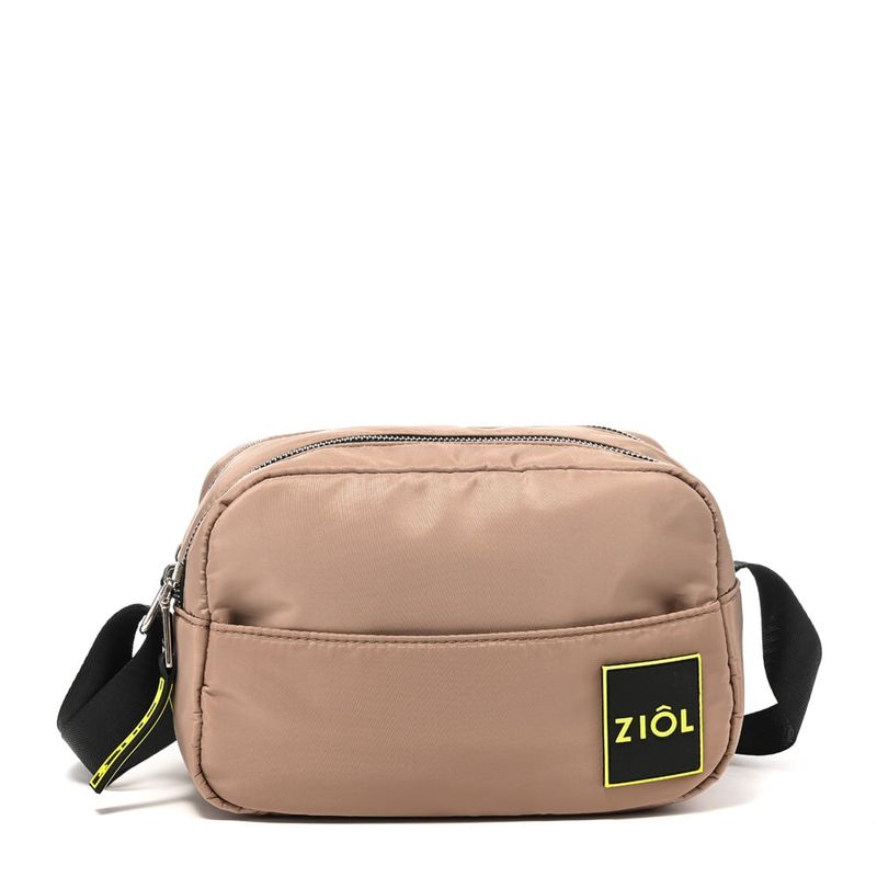 ZIOL - Cartera bandolera mediana puffy taupe