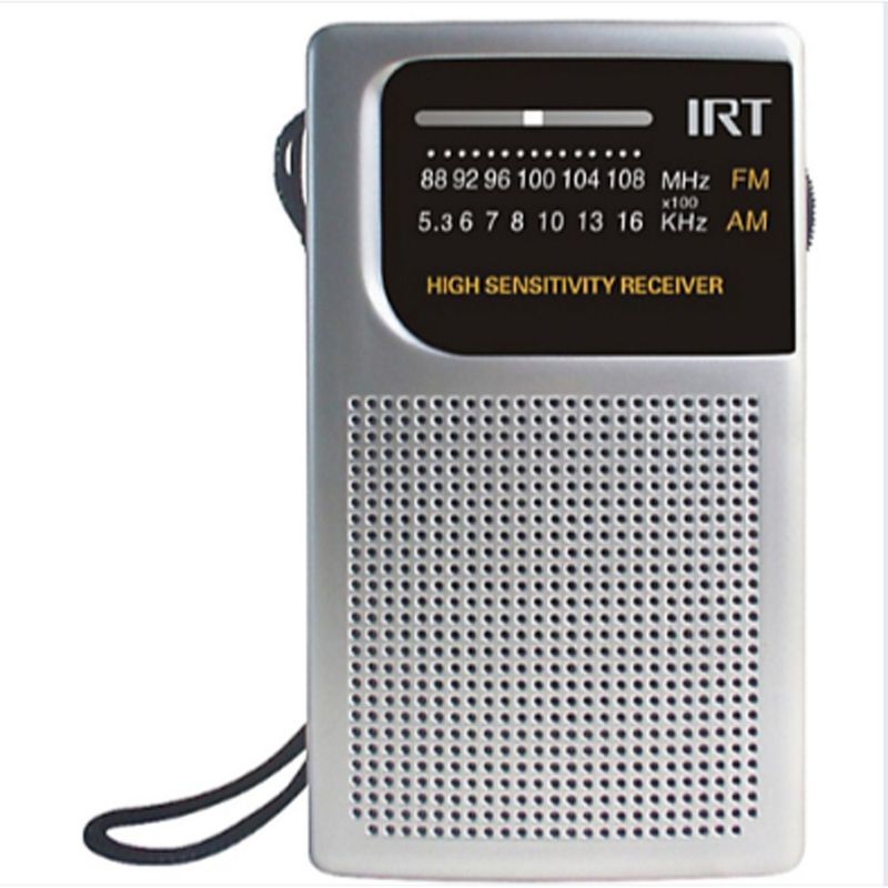 IRT - Radio A Pilas De Bolsillo Am fm Irt Plateada IRT