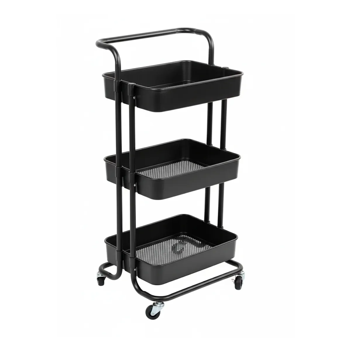 Carrito Organizador 3 Niveles Lumax con Ruedas Negro., marca LUMAX - Foto 2
