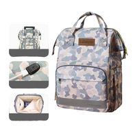 Mochila Maternal Impermeable Con Usb Gris