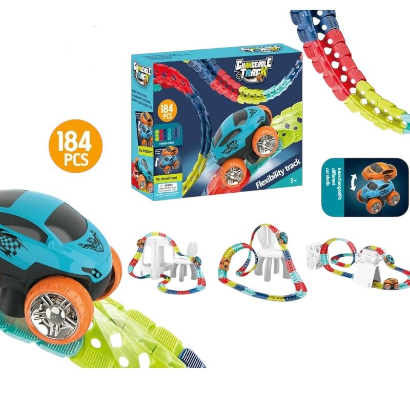 GENERICO - Autopista Magica Flexible Gravedad 0 184 Pcs para Niños GENERICO