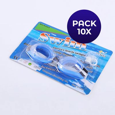 Imagen 2 del producto Pack 10x Lentes de Natacion Adulto Ajustable WF-0403…