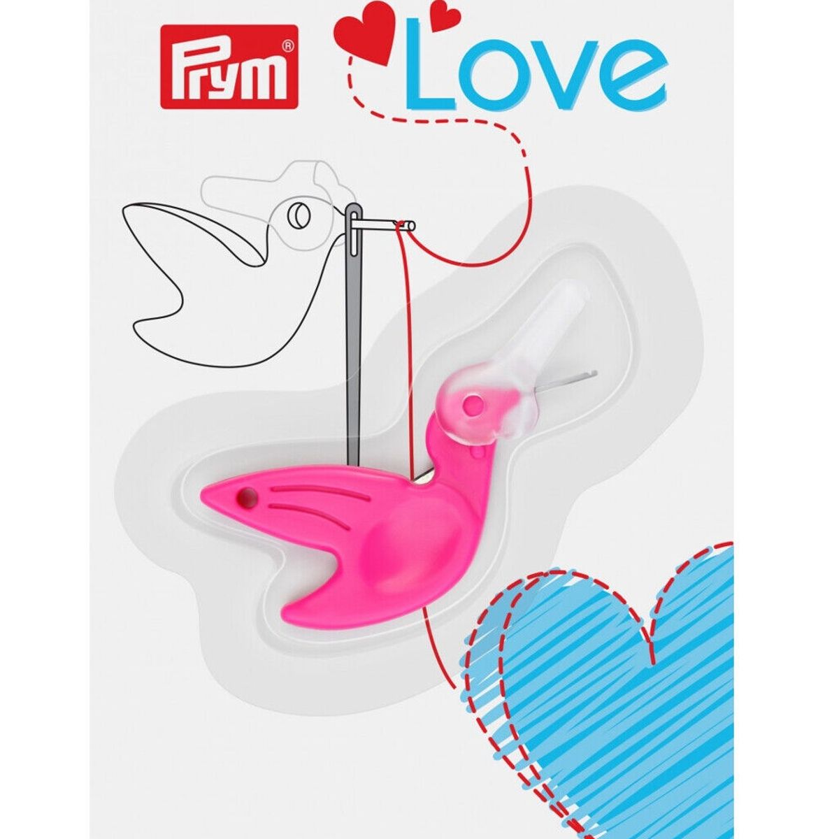 PRYM - Enhebrador Y Corta Hilos Prym Love Needle Threader Pájaro