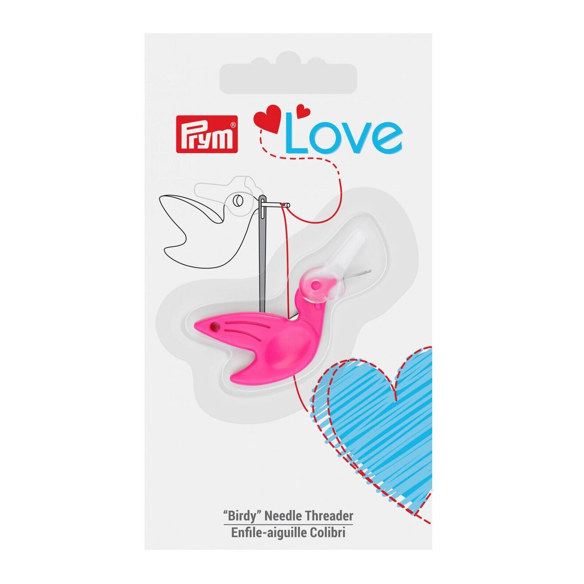 PRYM - Enhebrador Y Corta Hilos Prym Love Needle Threader Pájaro