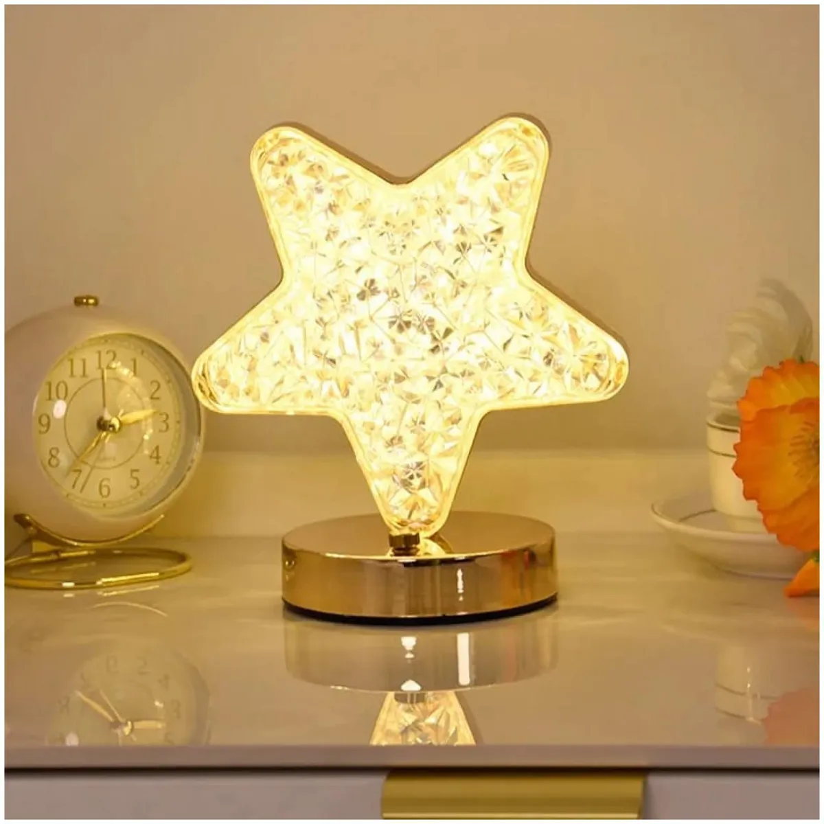 GENERICO - Lámpara Estrella 3D Led Táctil