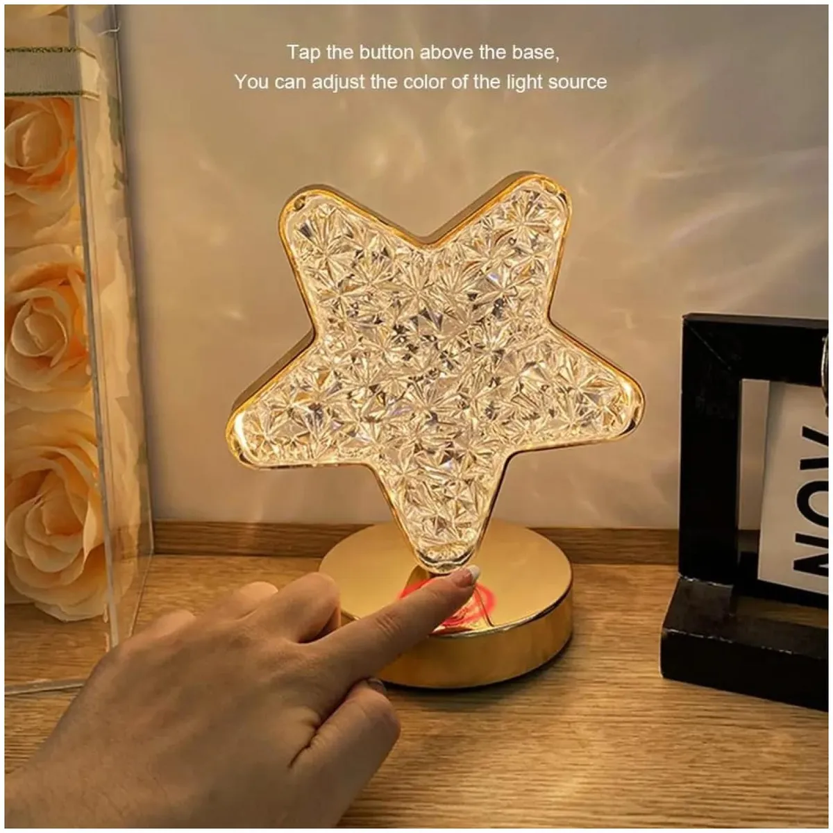 GENERICO - Lámpara Estrella 3D Led Táctil