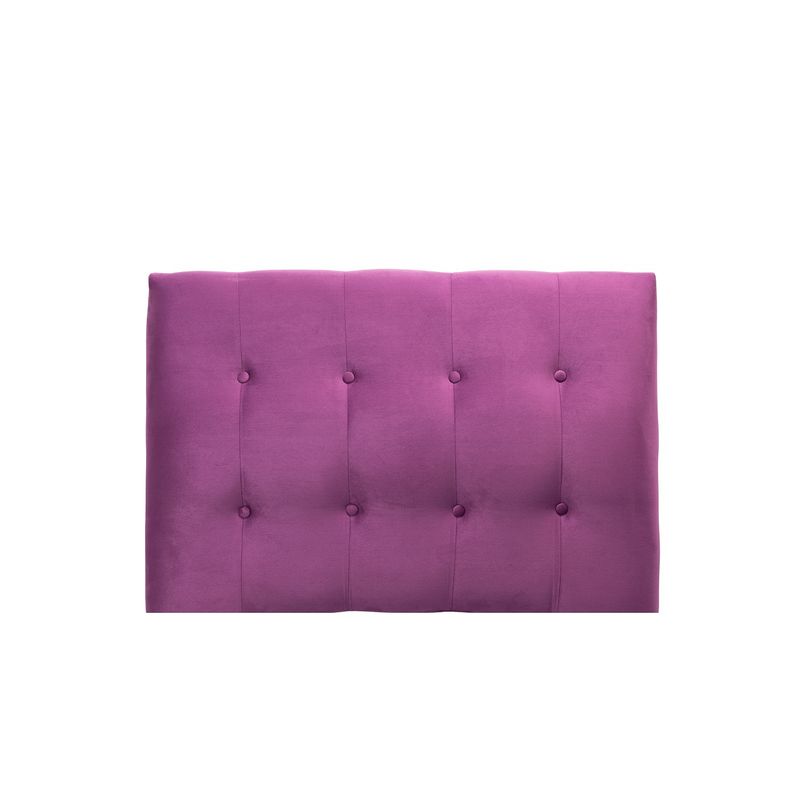 GENERICO - Respaldo Cama15 Plazas Felpa Morado Sevilla