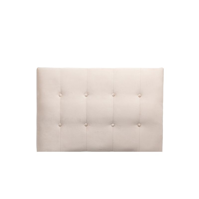 GENERICO - Respaldo Cama15 Plazas Felpa Beige Sevilla