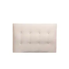 GENERICO - Respaldo Cama15 Plazas Felpa Beige Sevilla