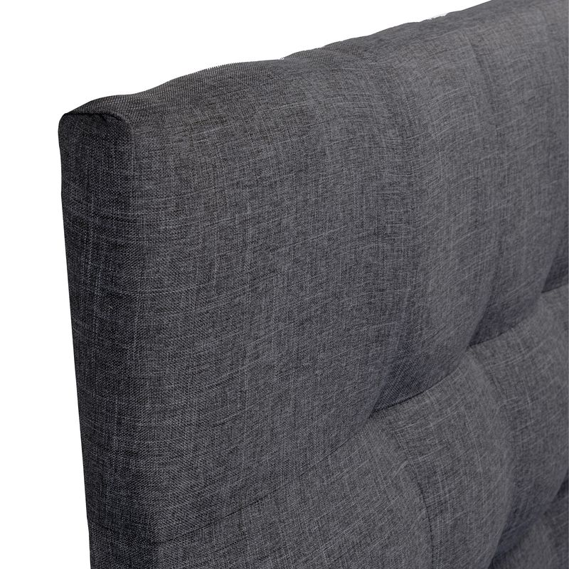 GENERICO - Respaldo Cama King Lino Gris Oscuro Alicante