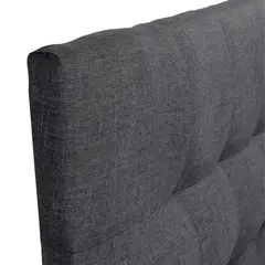 GENERICO - Respaldo Cama King Lino Gris Oscuro Alicante