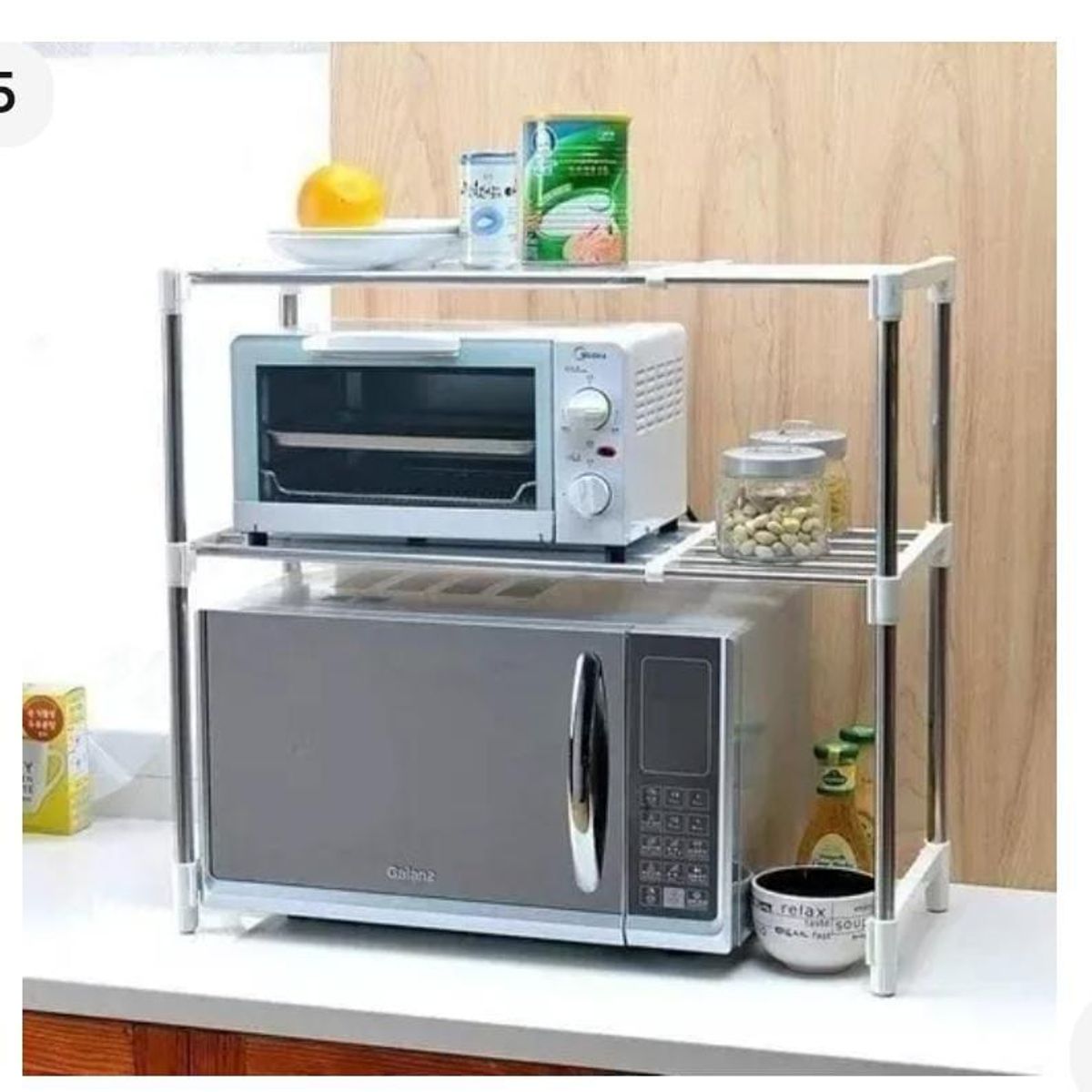 GENERICO - Rack Estante Organizador Microondas Multiusos Cocina Premium