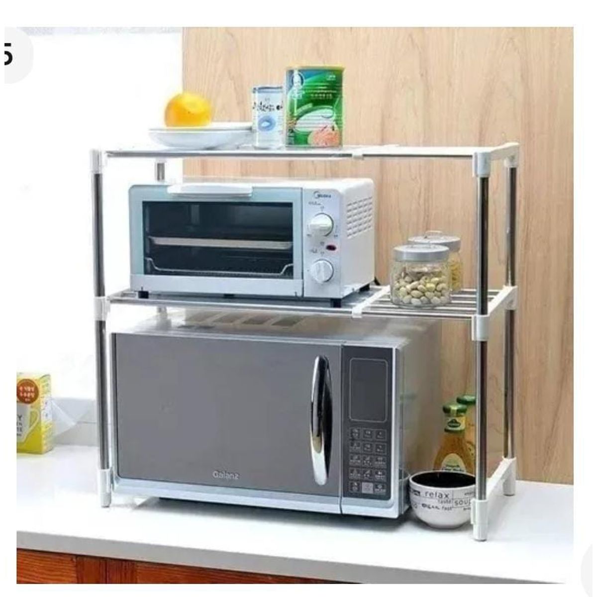 GENERICO - Rack Estante Organizador Microondas Multiusos Cocina Premium