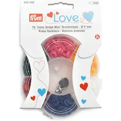 PRYM - Broches De Plastico Snaps Para Manualidades Love 72pz