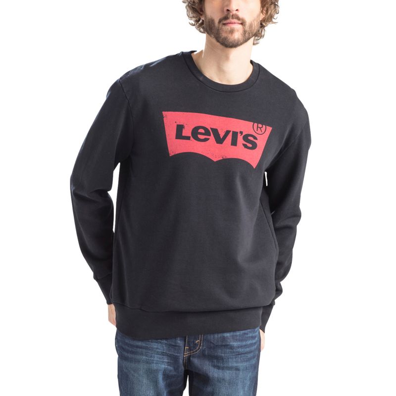 LEVIS - Polerón Hombre Regular Fit Gráfico Negro Levis