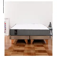 LATAM HOME - Cama Europea 2 Plazas Zen Best 150x200 Cm Tela Beige